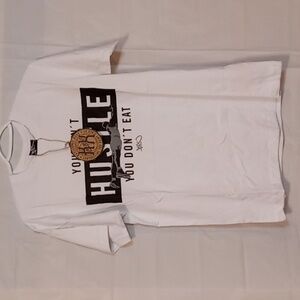 NWT Med & LG Basketball Graphic Tee K1X  'You Don't hustle'  Size Black / White